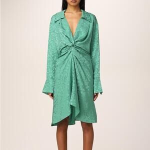 Zadig & Voltaire Rozo Leopard Jacquard Silk Dress Irish Women’s Size L